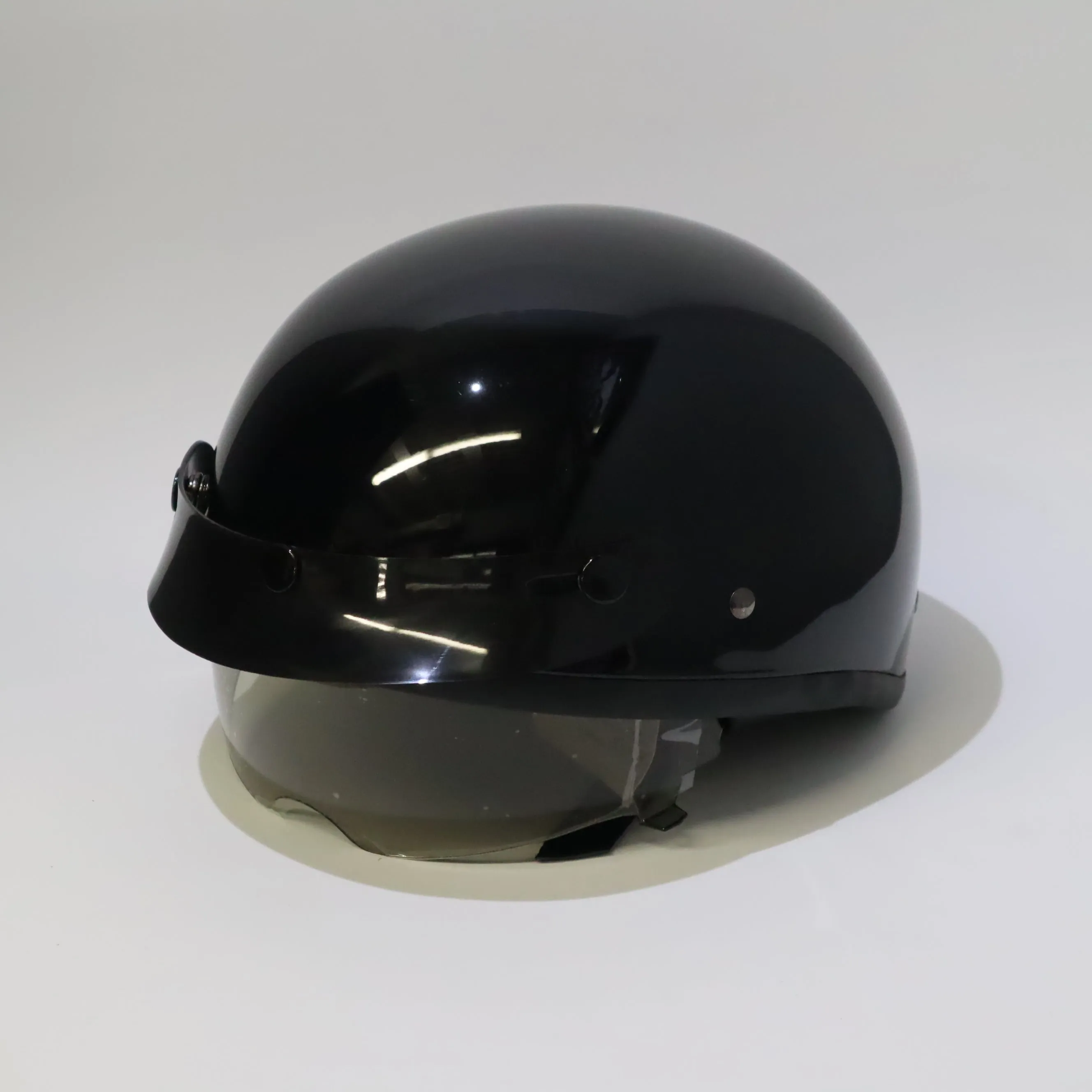 Classic Dot 1/2 Beanie Gloss Black With Visor And Shield