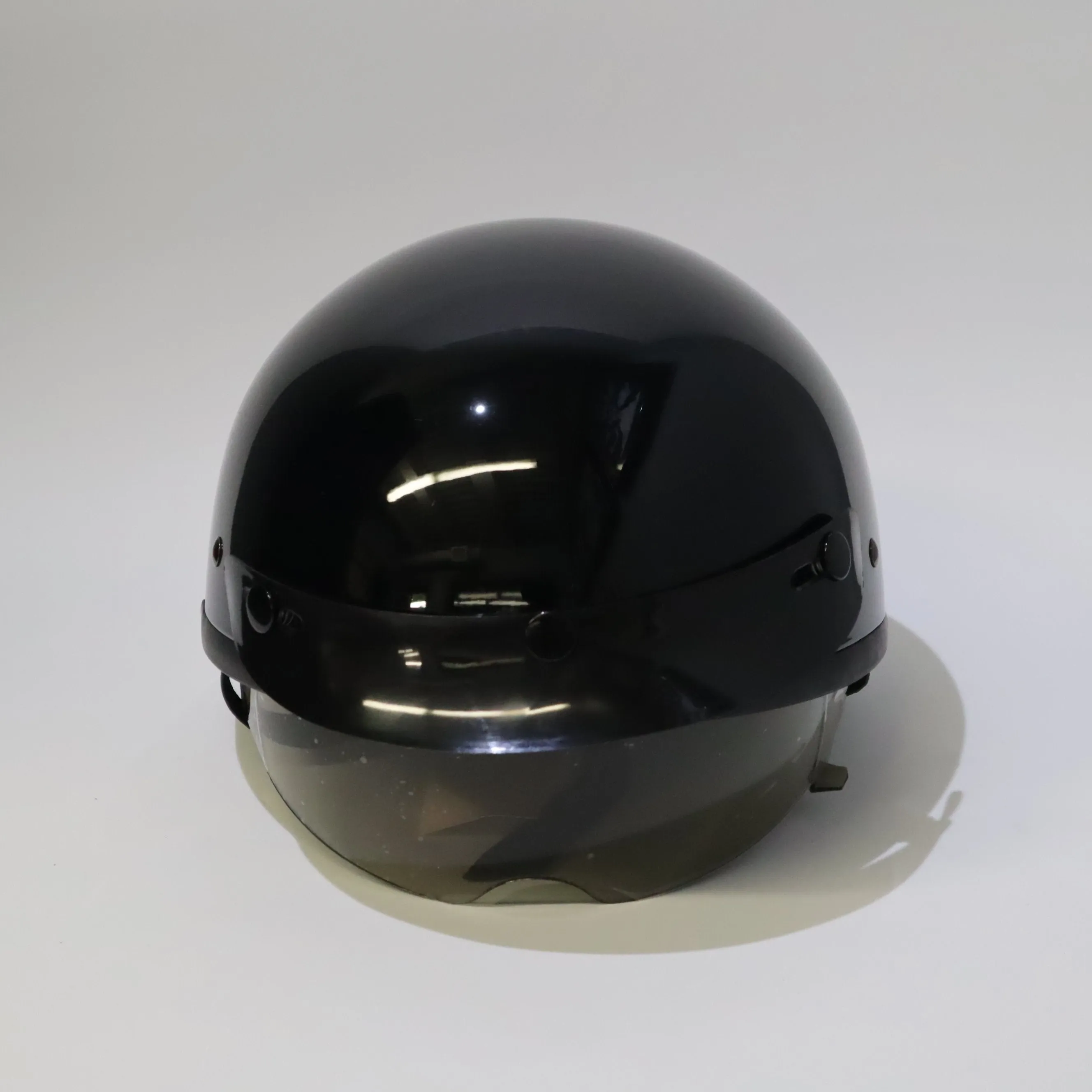 Classic Dot 1/2 Beanie Gloss Black With Visor And Shield