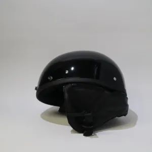 Classic Dot 1/2 Zip Off Beanie Gloss Black