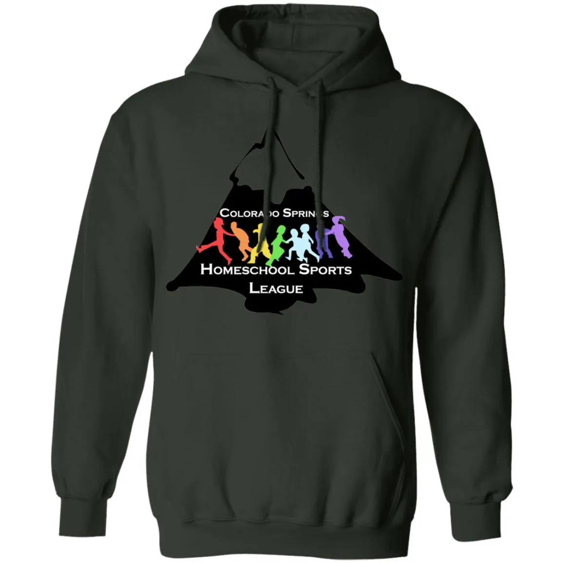 CO Springs Home School Sports League G185 Gildan Pullover Hoodie 8 oz.