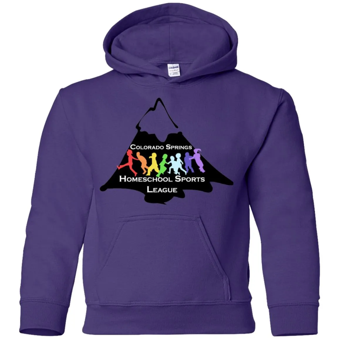 CO Springs Home School Sports League G185B Gildan Youth Pullover Hoodie