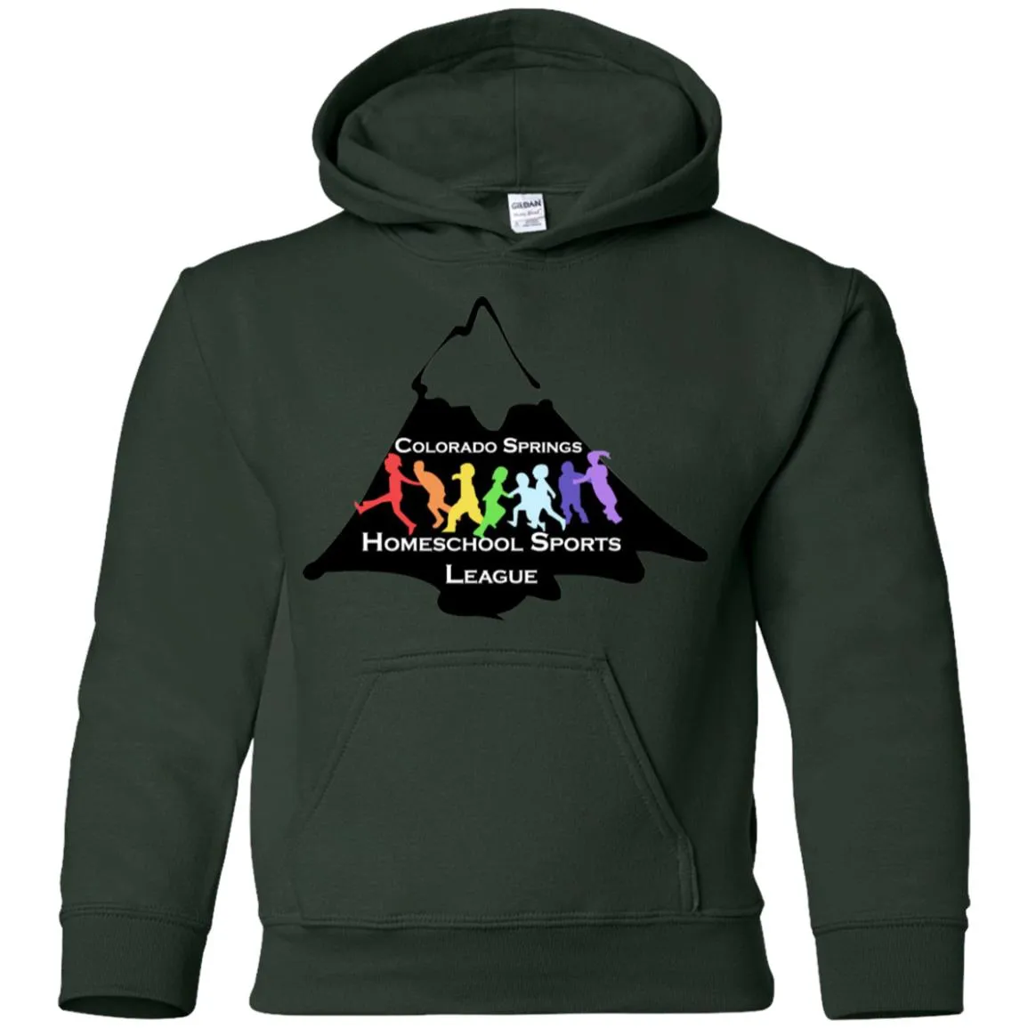 CO Springs Home School Sports League G185B Gildan Youth Pullover Hoodie