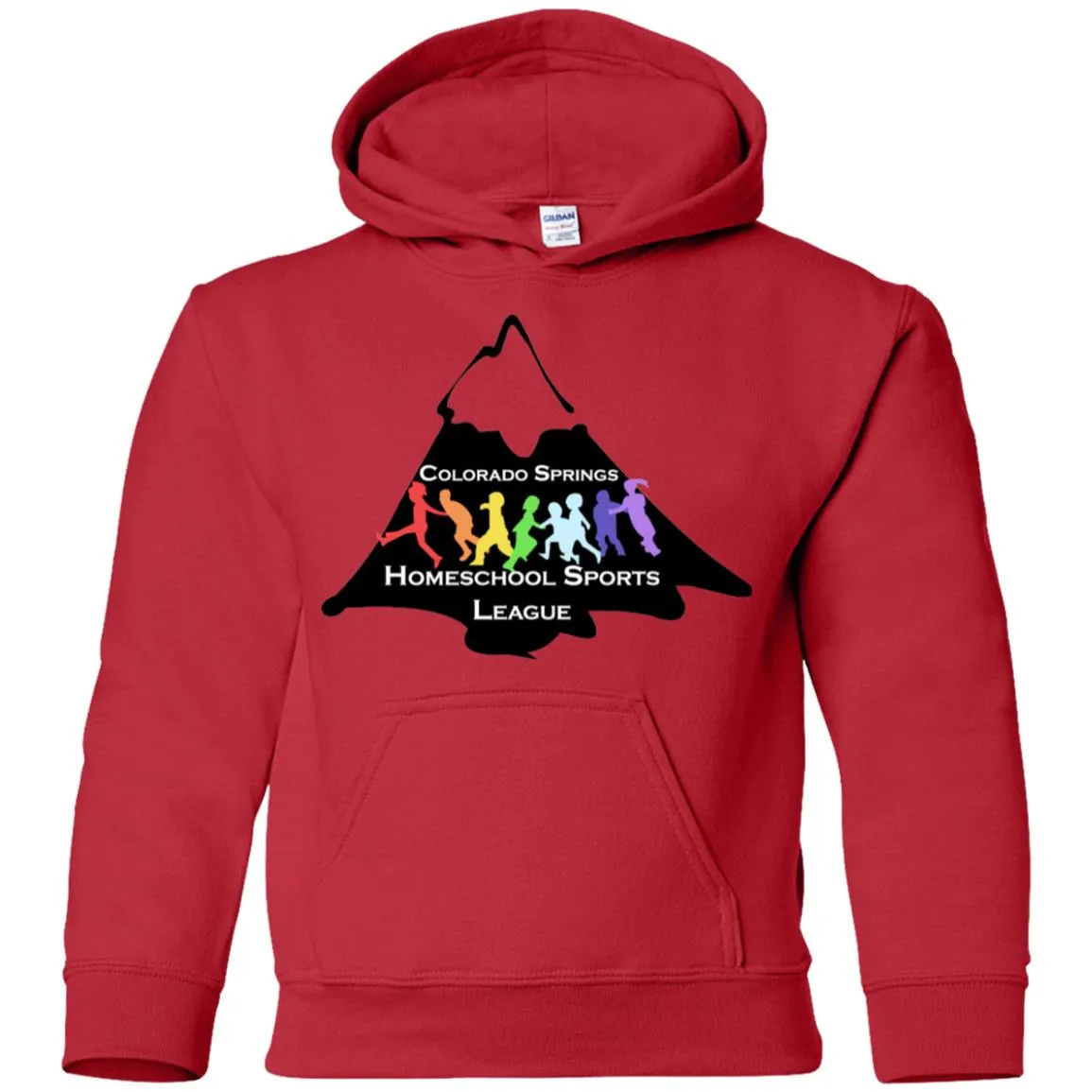 CO Springs Home School Sports League G185B Gildan Youth Pullover Hoodie