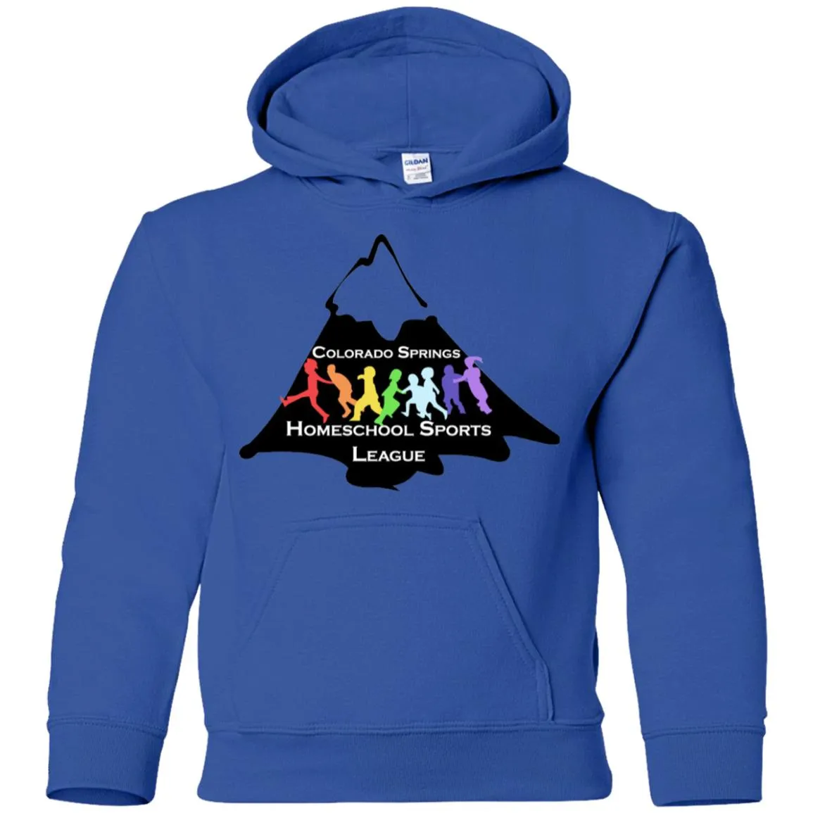 CO Springs Home School Sports League G185B Gildan Youth Pullover Hoodie