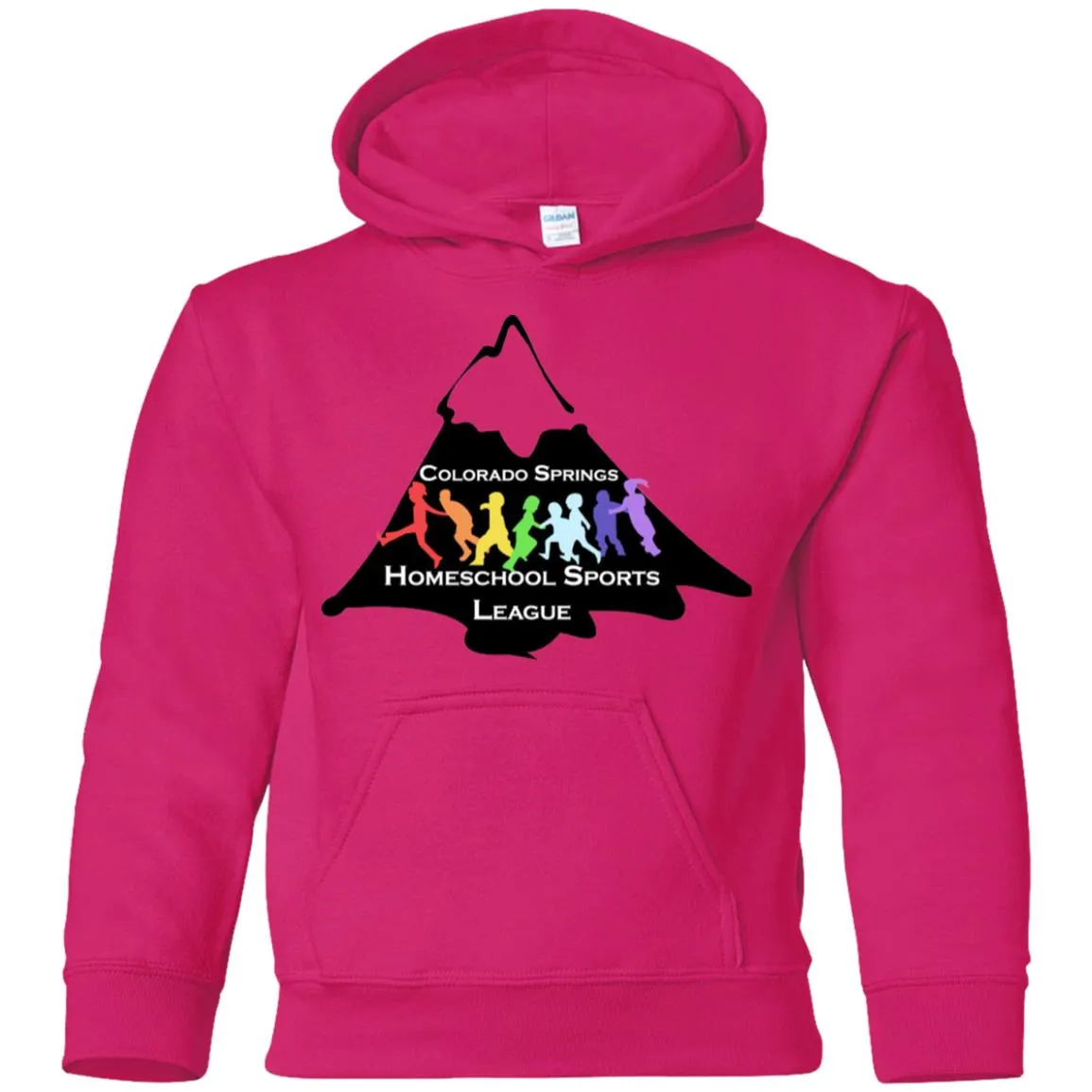 CO Springs Home School Sports League G185B Gildan Youth Pullover Hoodie