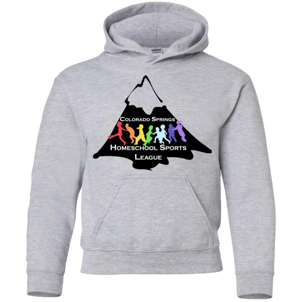 CO Springs Home School Sports League G185B Gildan Youth Pullover Hoodie