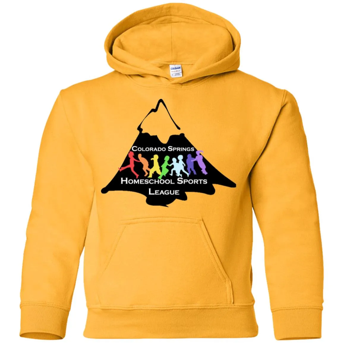 CO Springs Home School Sports League G185B Gildan Youth Pullover Hoodie
