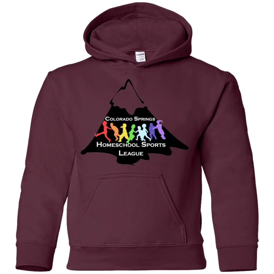 CO Springs Home School Sports League G185B Gildan Youth Pullover Hoodie