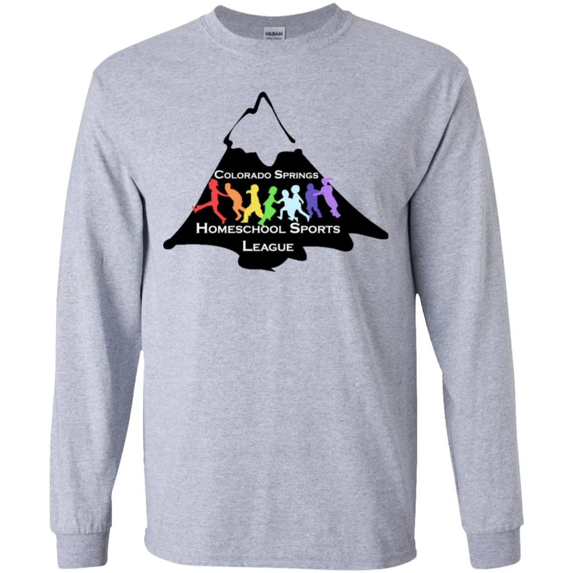 CO Springs Home School Sports League G240B Gildan Youth LS T-Shirt