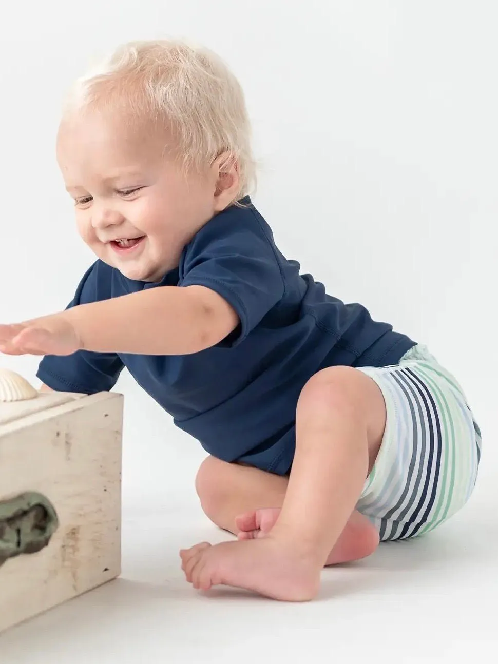 Coastal Stripes Swim Shorties