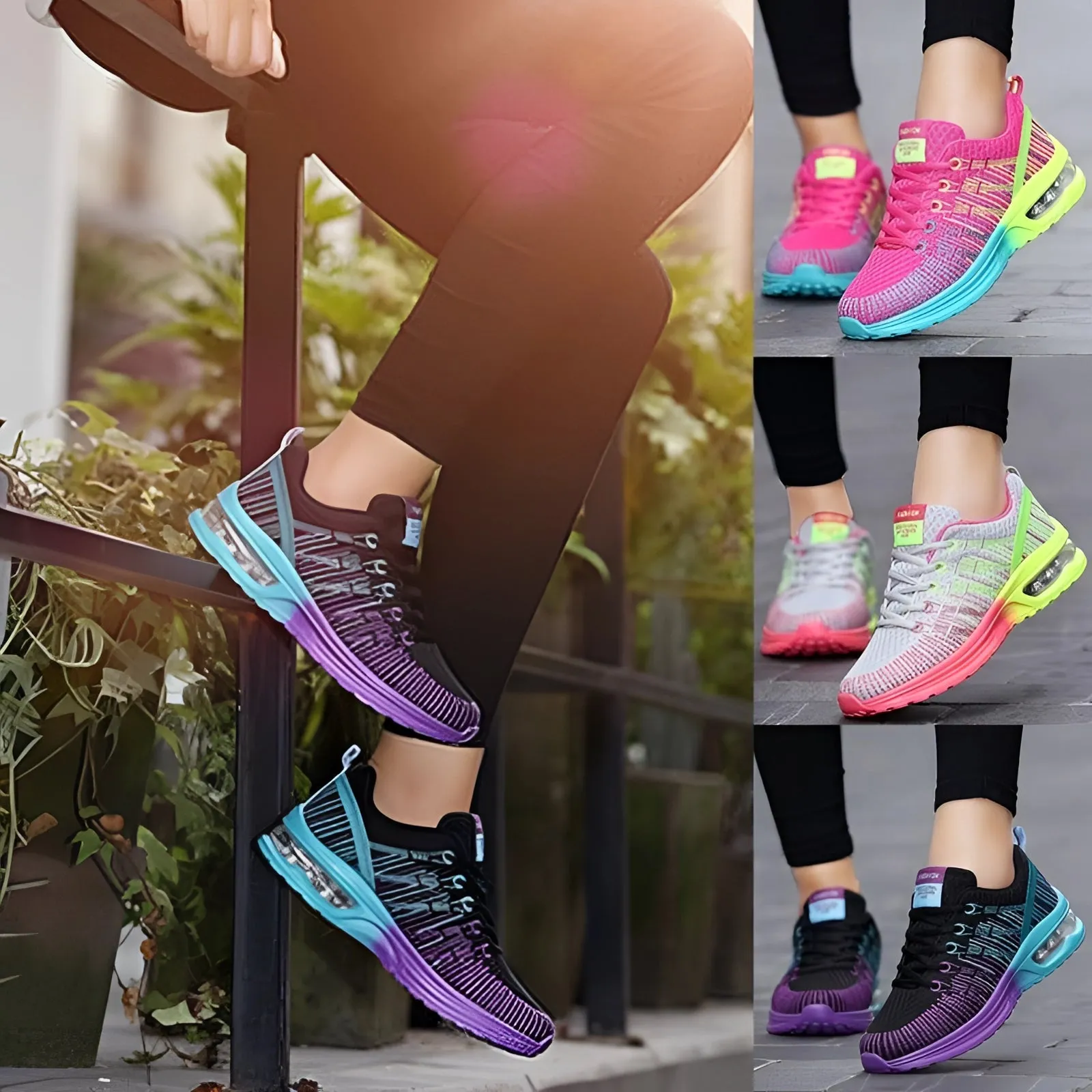 Colorful Women's Running Shoes - Lightweight Breathable Sneakers
