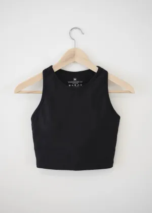 Compression Crop Top, Black