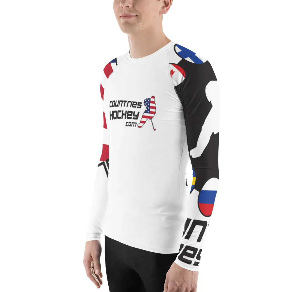 CountriesHockey Men's Compression Long Sleeve Shirt | American Made | CountriesHockey Series