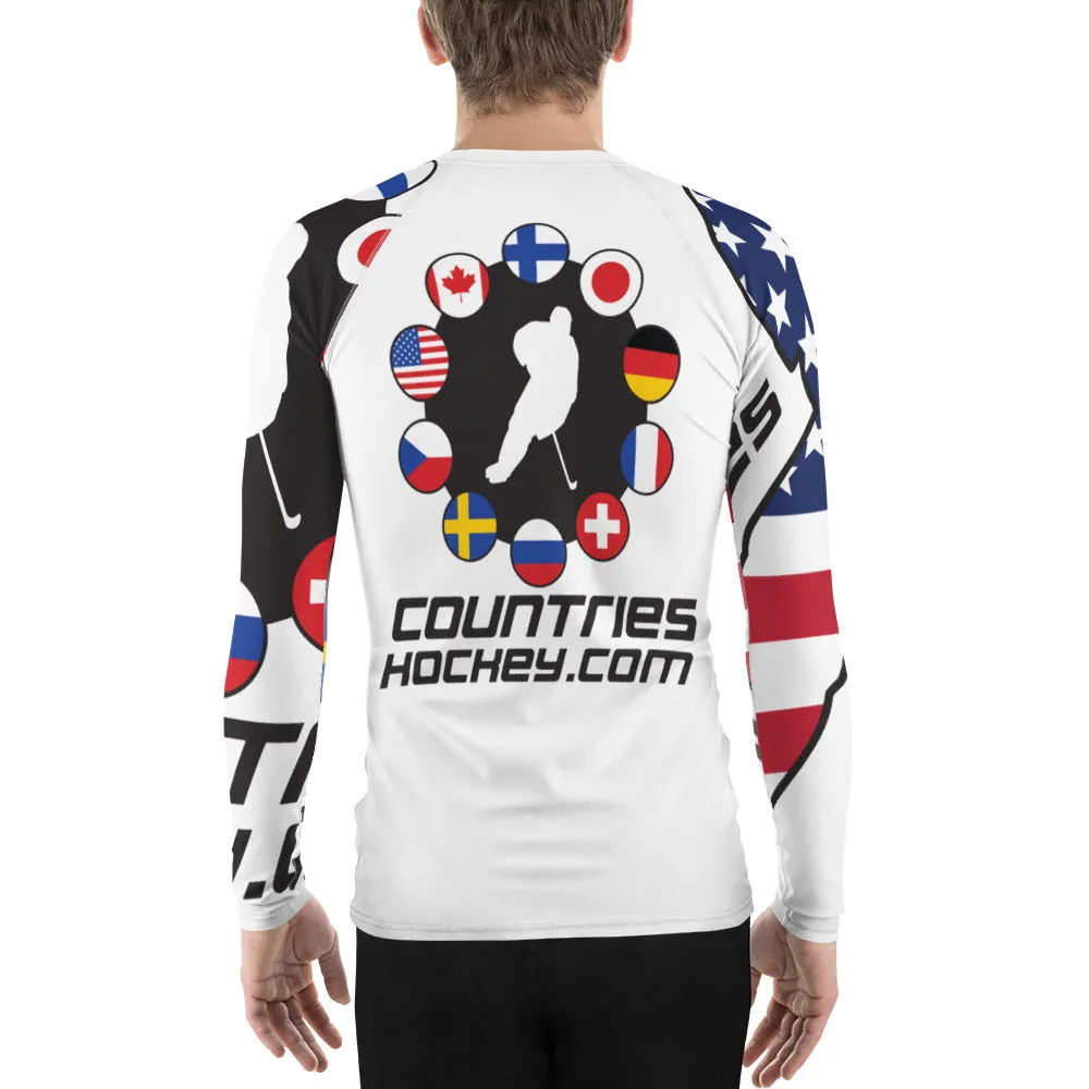CountriesHockey Men's Compression Long Sleeve Shirt | American Made | CountriesHockey Series