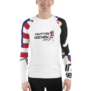 CountriesHockey Men's Compression Long Sleeve Shirt | American Made | CountriesHockey Series