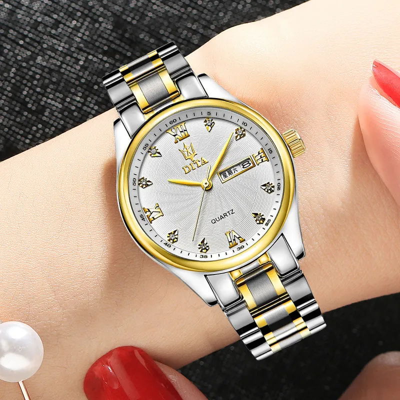 Couple Models A Pair Of Watches Men's and Watches Waterproof Watches