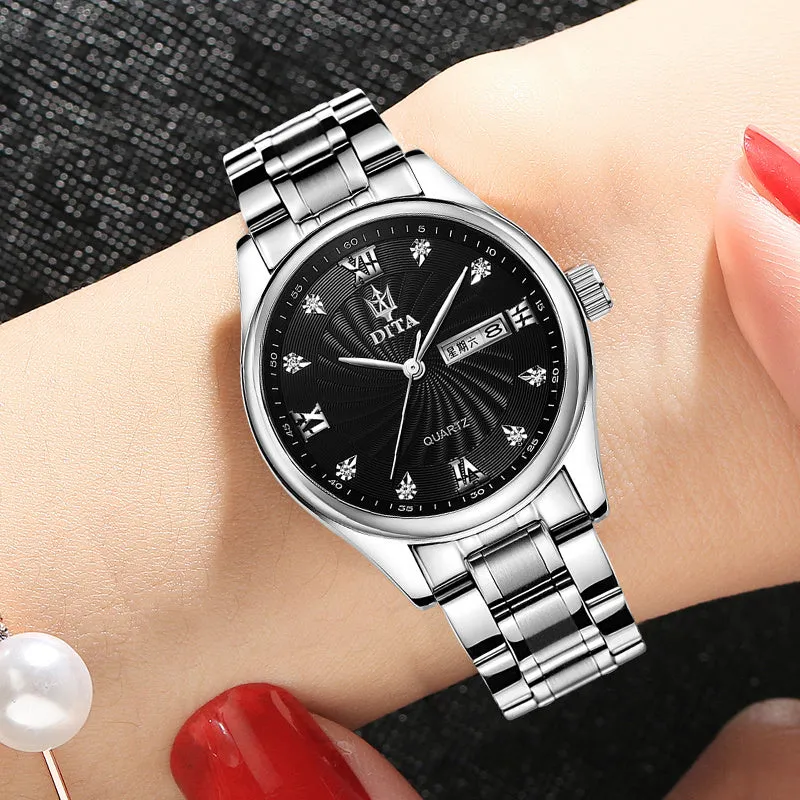 Couple Models A Pair Of Watches Men's and Watches Waterproof Watches