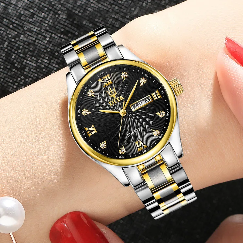 Couple Models A Pair Of Watches Men's and Watches Waterproof Watches