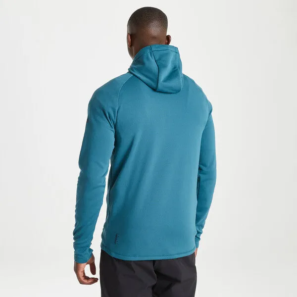 Craghoppers Men's Dynamic Hooded Half Zip Top Winter Lagoon Marl CMT962