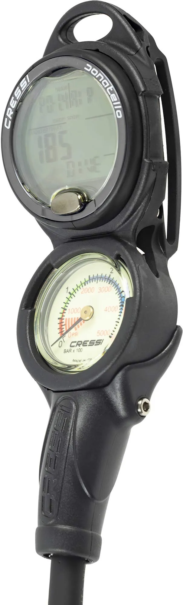 Cressi Scuba Diving Console for Beginners - 4-Dive Modes: Air • Nitrox • Gauge • Free - Long Battery Life - Strong Backlit Display - Console Donatello 2: Made in Italy