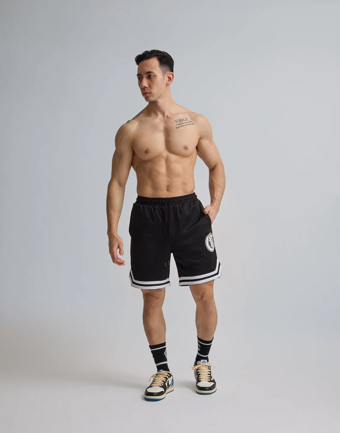CRONOS JERSEY MESH SHORTS【BLACK】