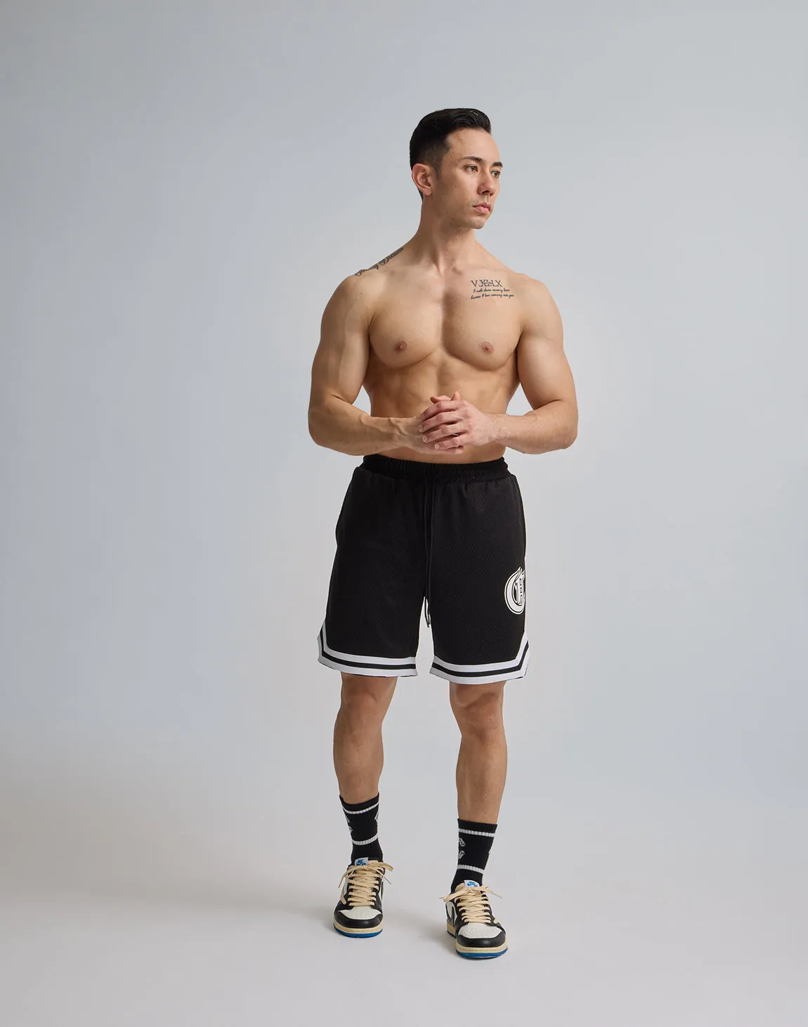 CRONOS JERSEY MESH SHORTS【BLACK】