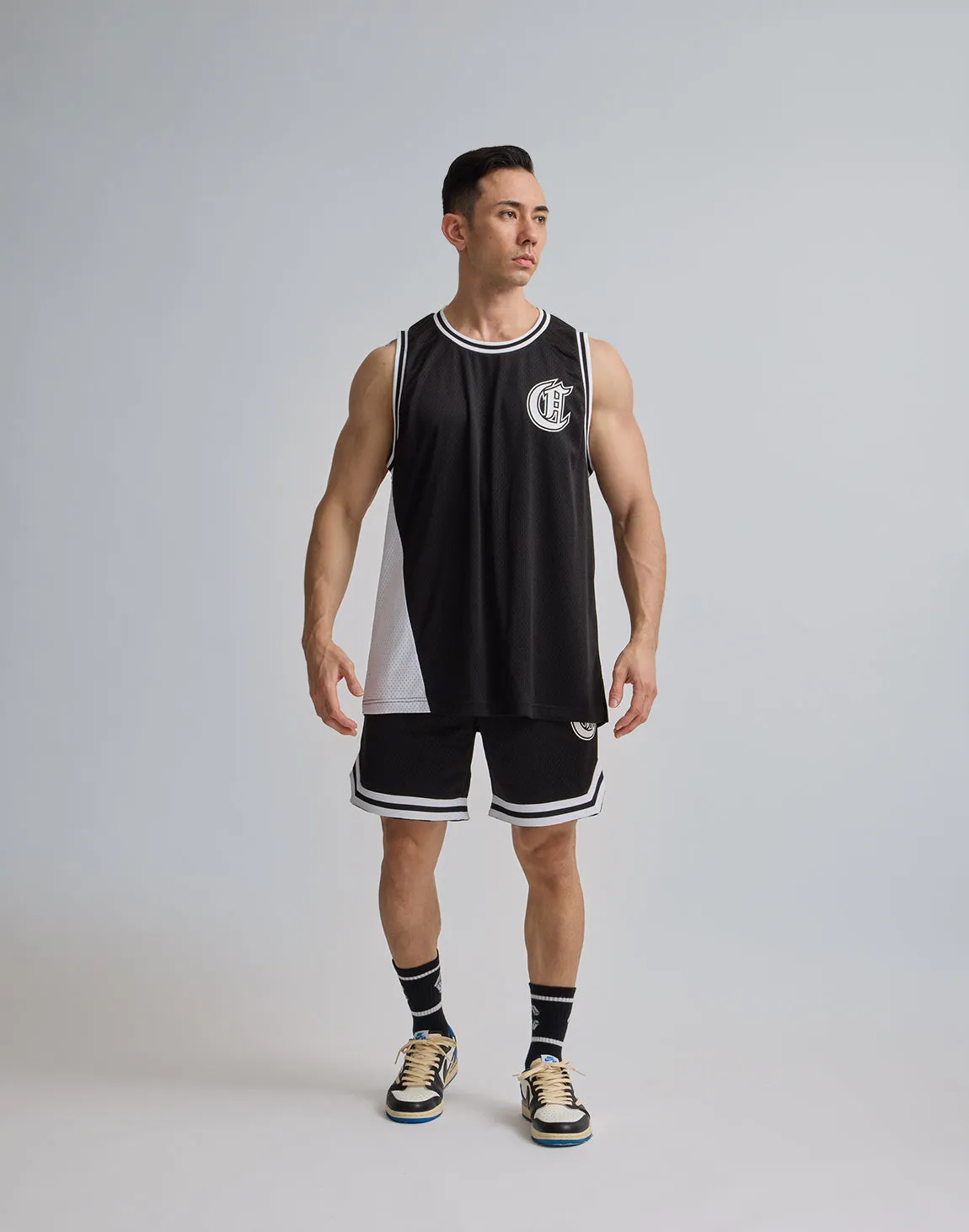 CRONOS JERSEY MESH SHORTS【BLACK】