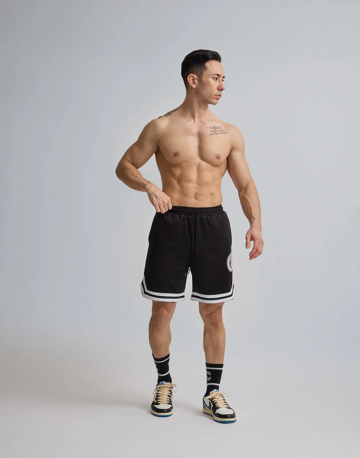 CRONOS JERSEY MESH SHORTS【BLACK】