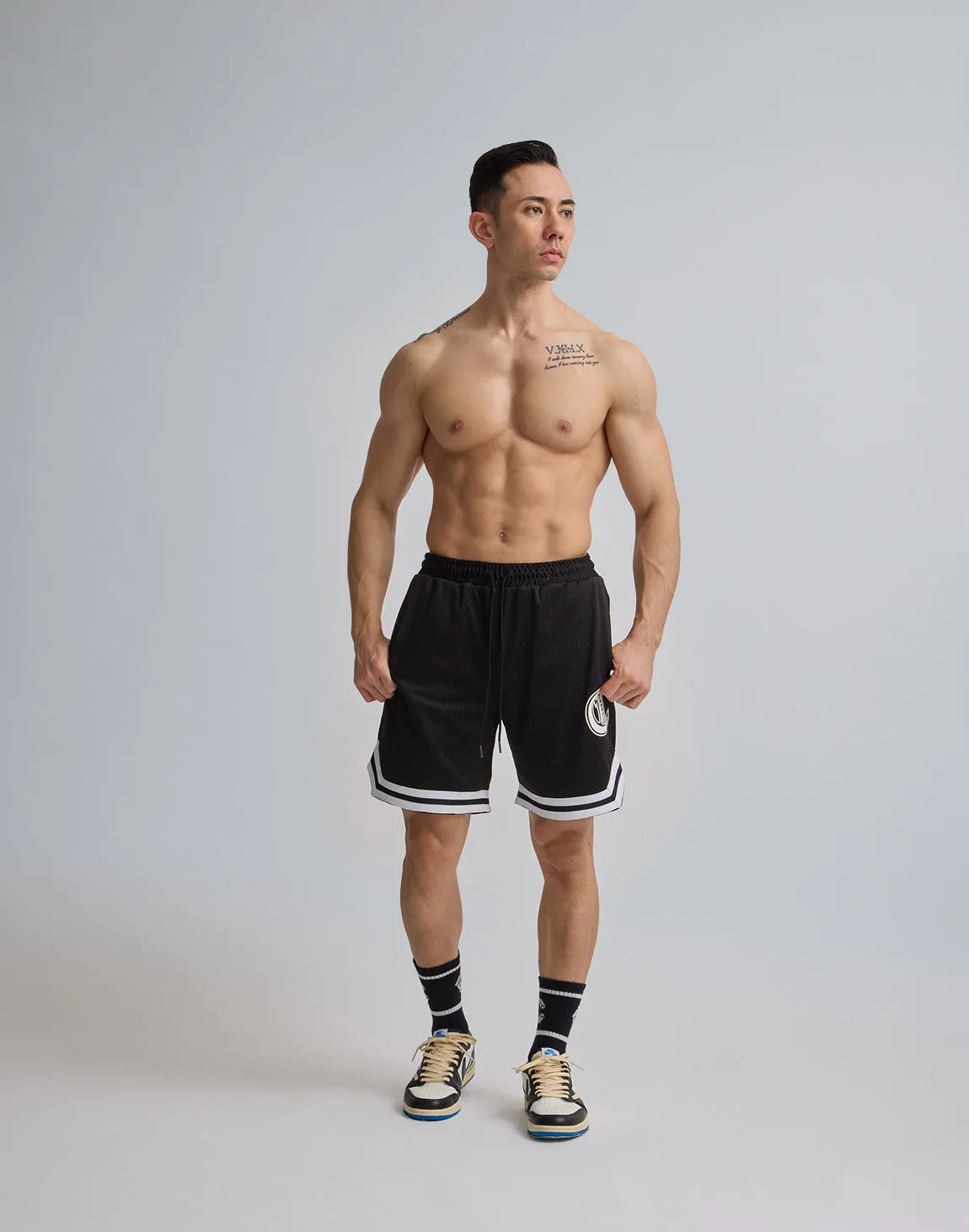 CRONOS JERSEY MESH SHORTS【BLACK】