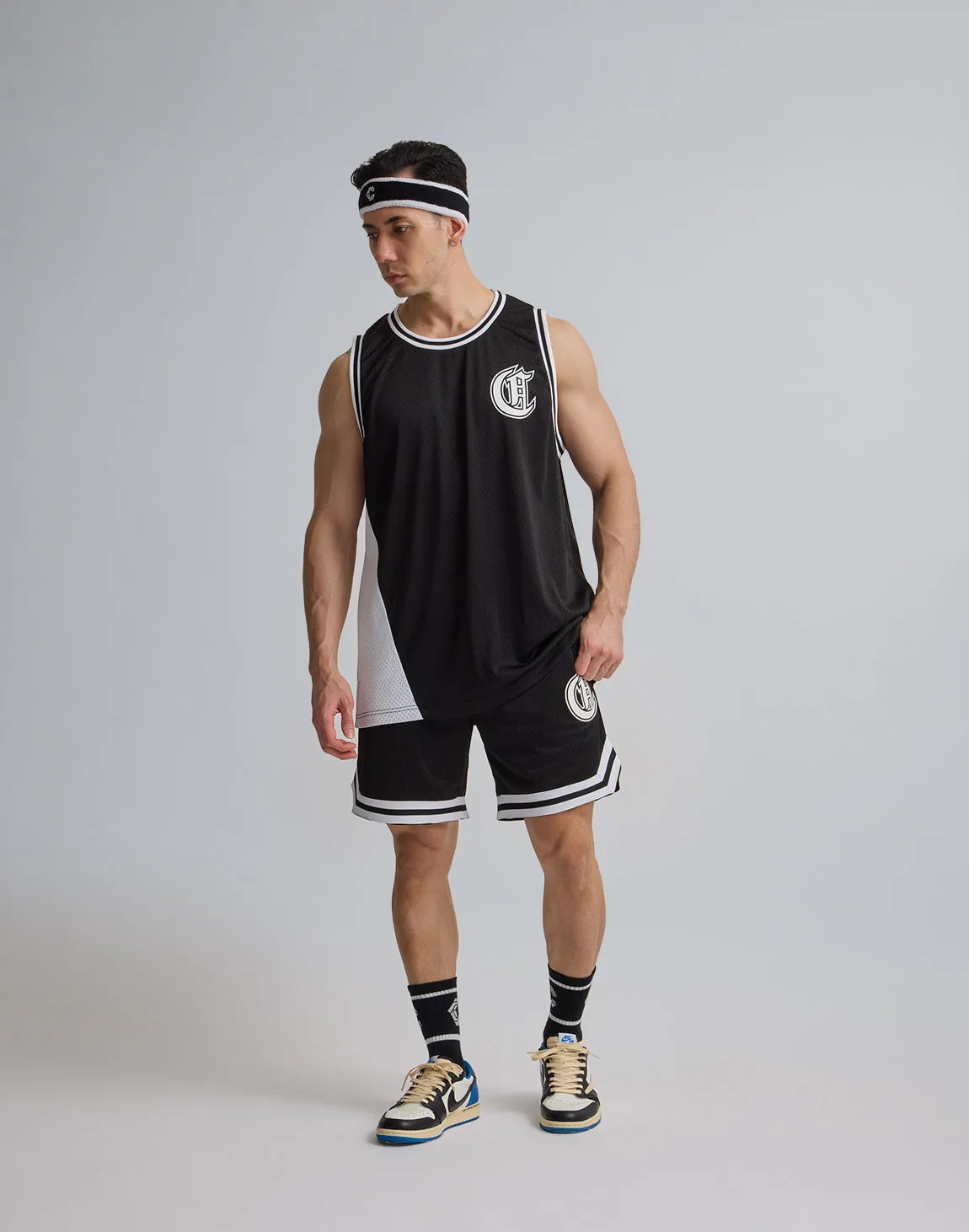 CRONOS JERSEY MESH SHORTS【BLACK】