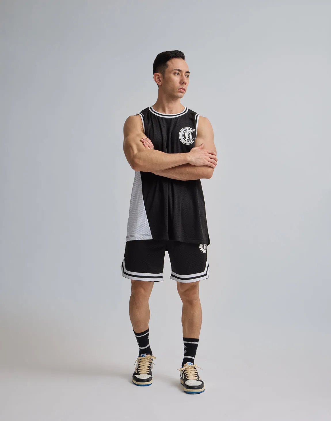 CRONOS JERSEY MESH SHORTS【BLACK】