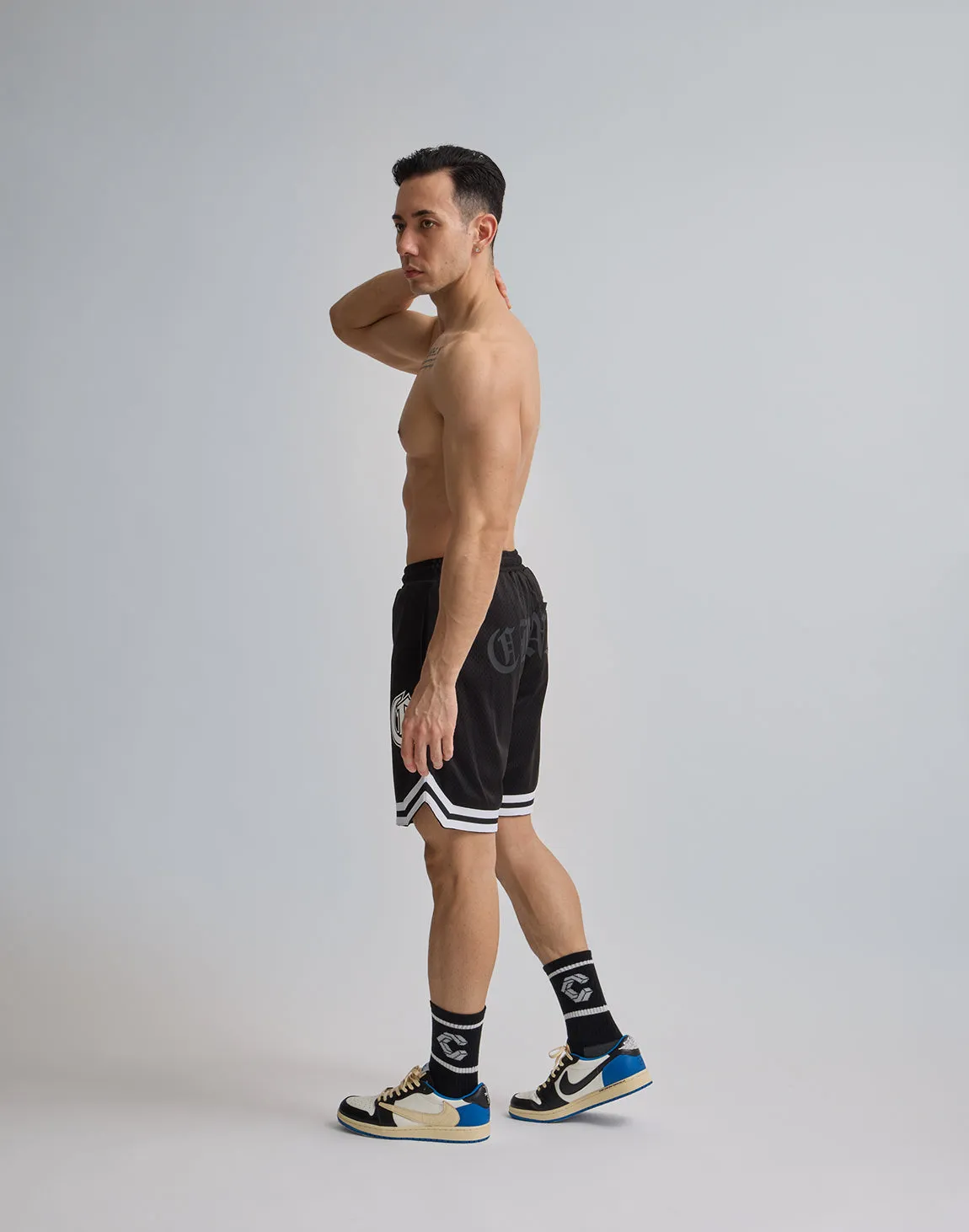 CRONOS JERSEY MESH SHORTS【BLACK】