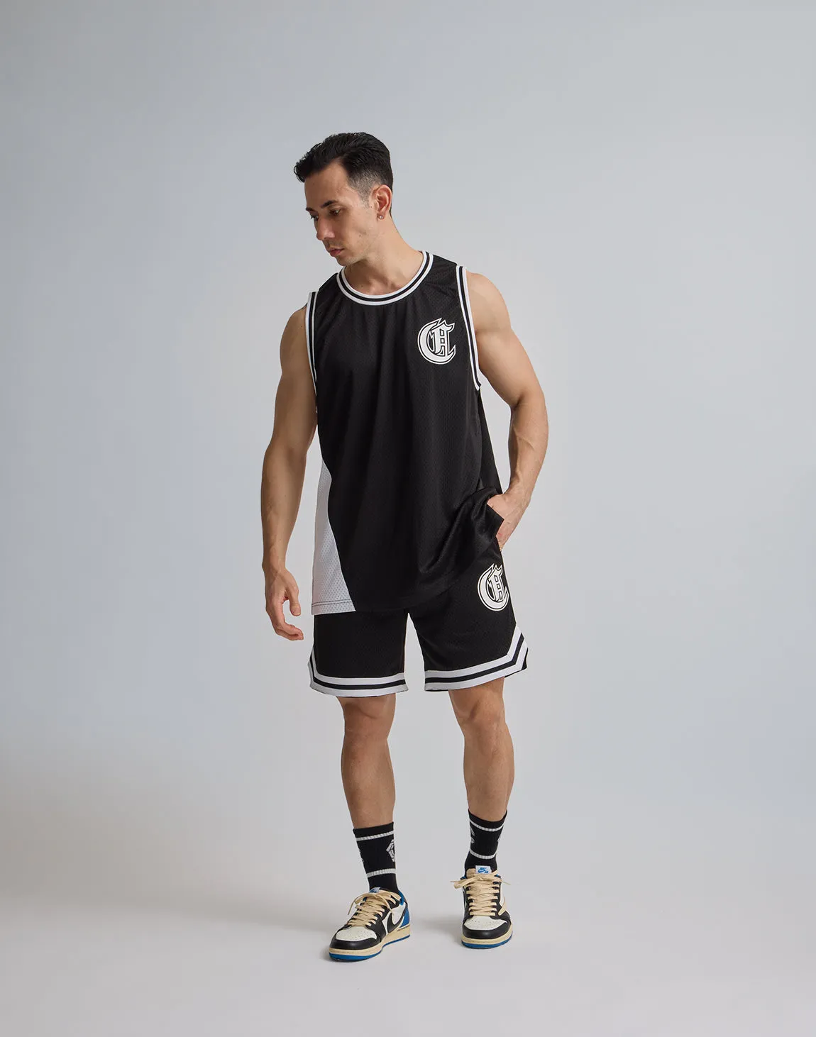 CRONOS JERSEY MESH SHORTS【BLACK】
