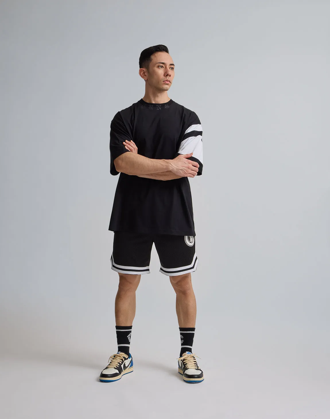 CRONOS JERSEY MESH SHORTS【BLACK】