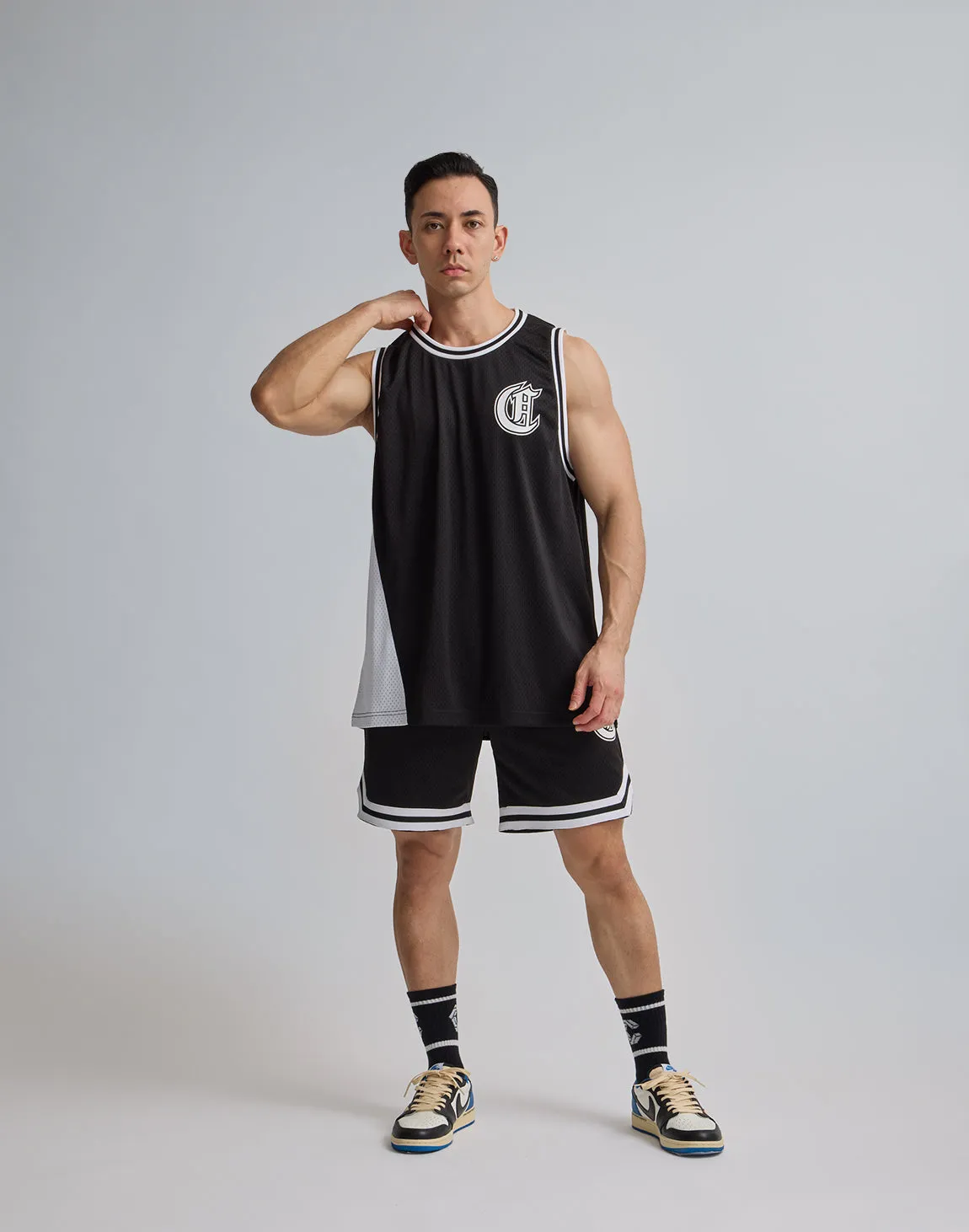 CRONOS JERSEY MESH SHORTS【BLACK】