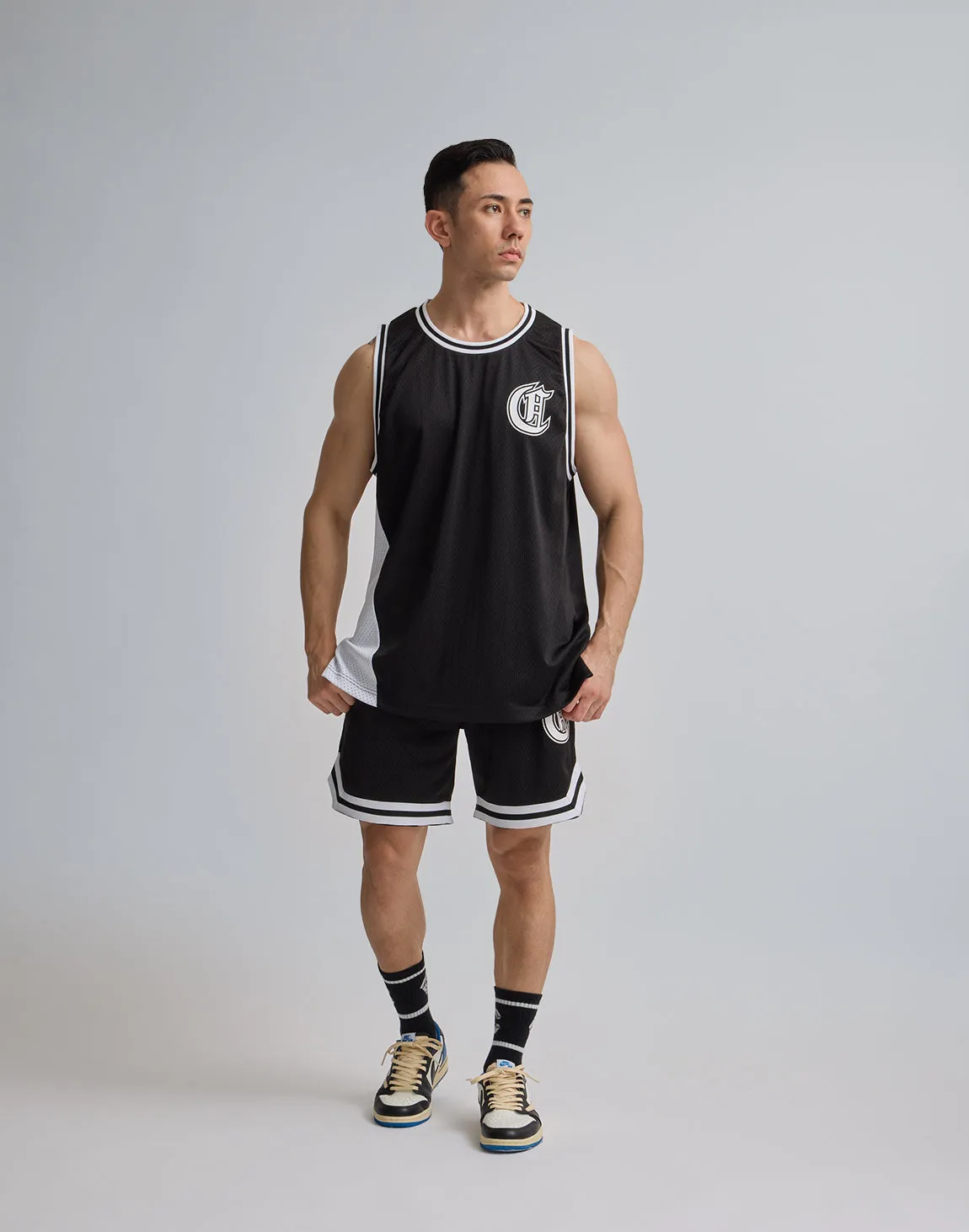 CRONOS JERSEY MESH SHORTS【BLACK】