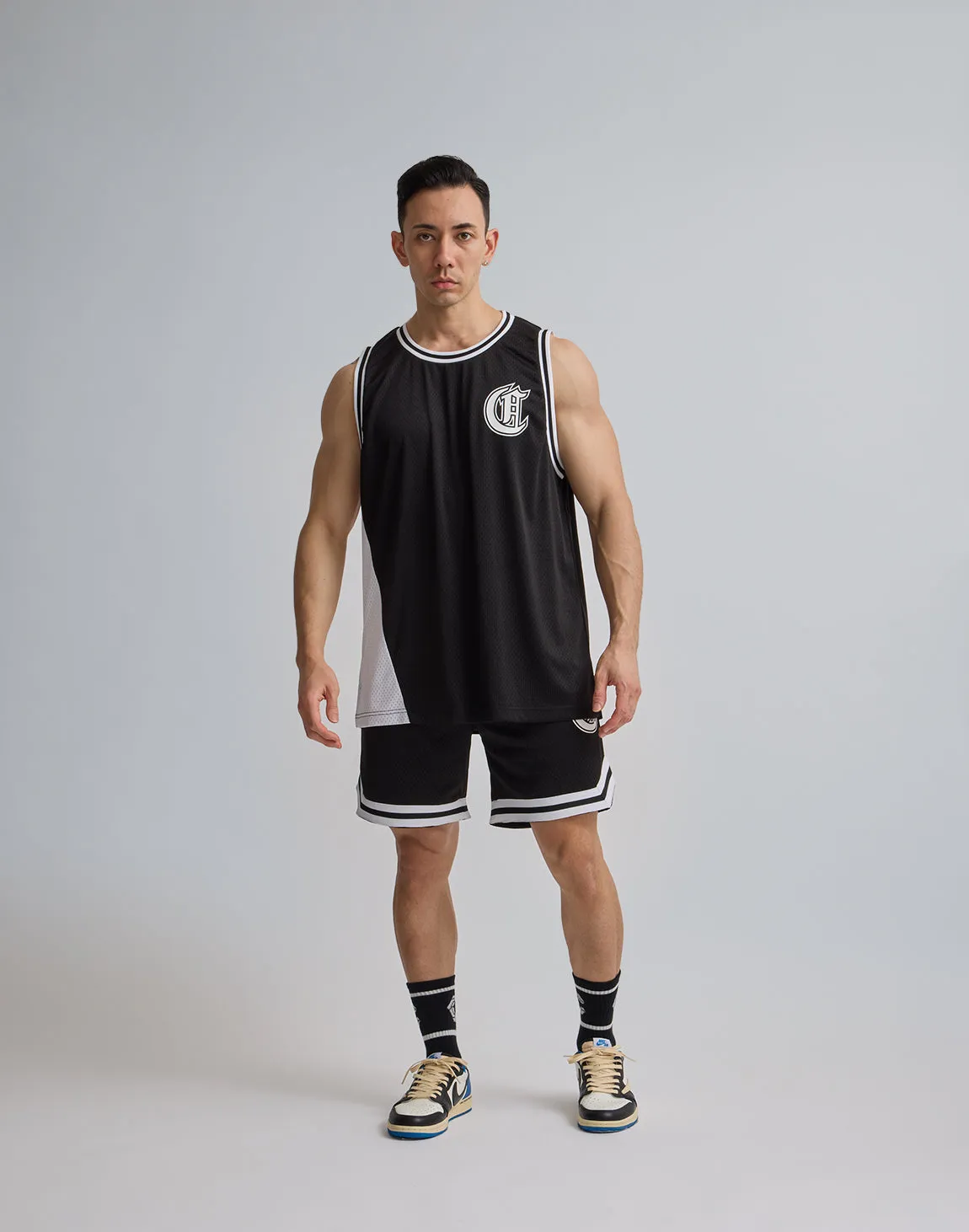 CRONOS JERSEY MESH SHORTS【BLACK】