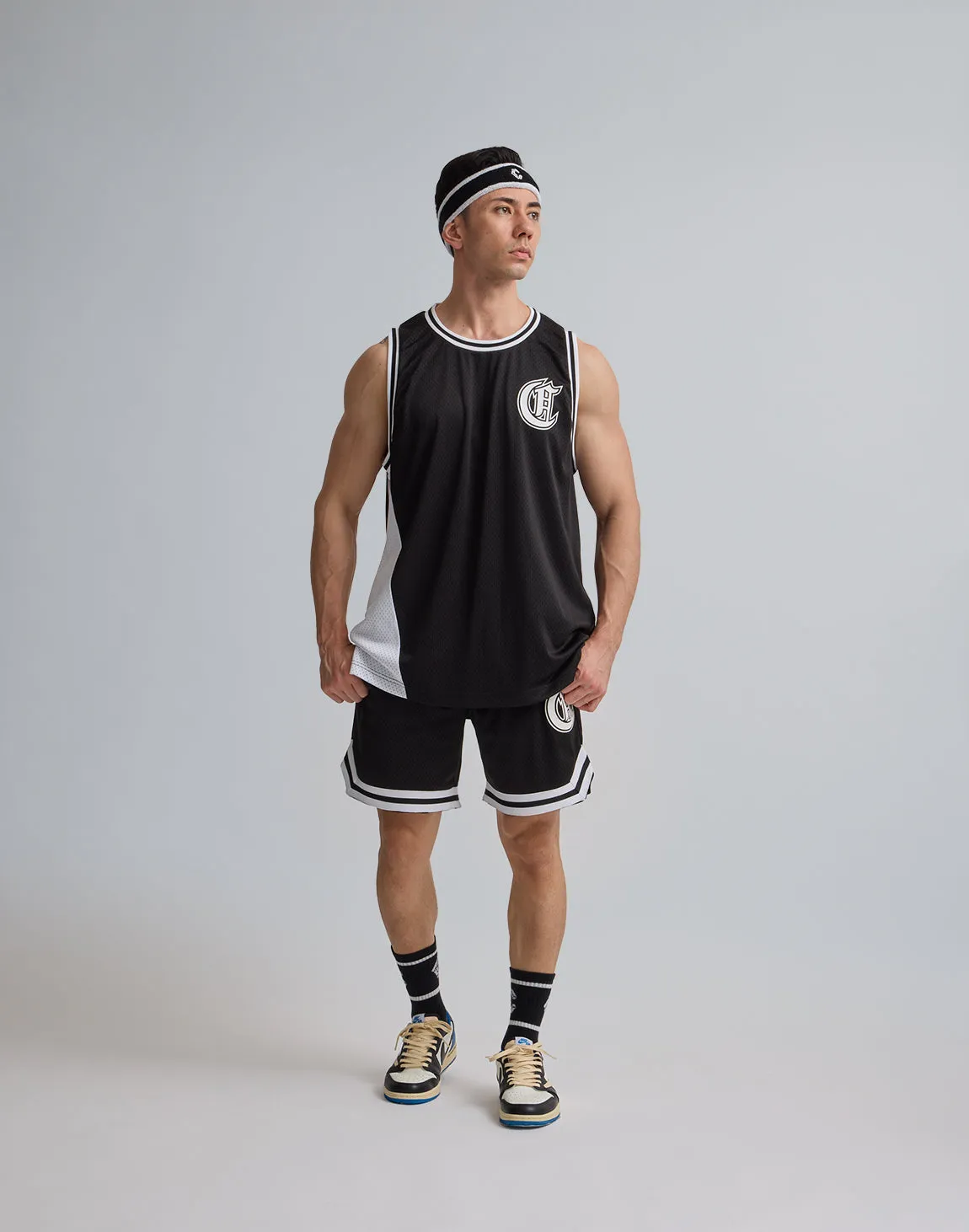 CRONOS JERSEY MESH SHORTS【BLACK】