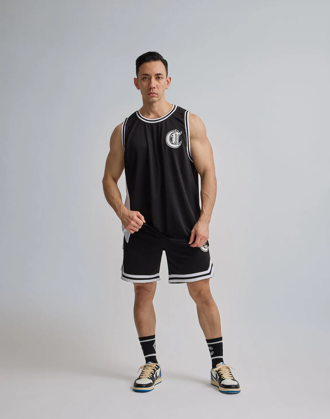 CRONOS JERSEY MESH SHORTS【BLACK】