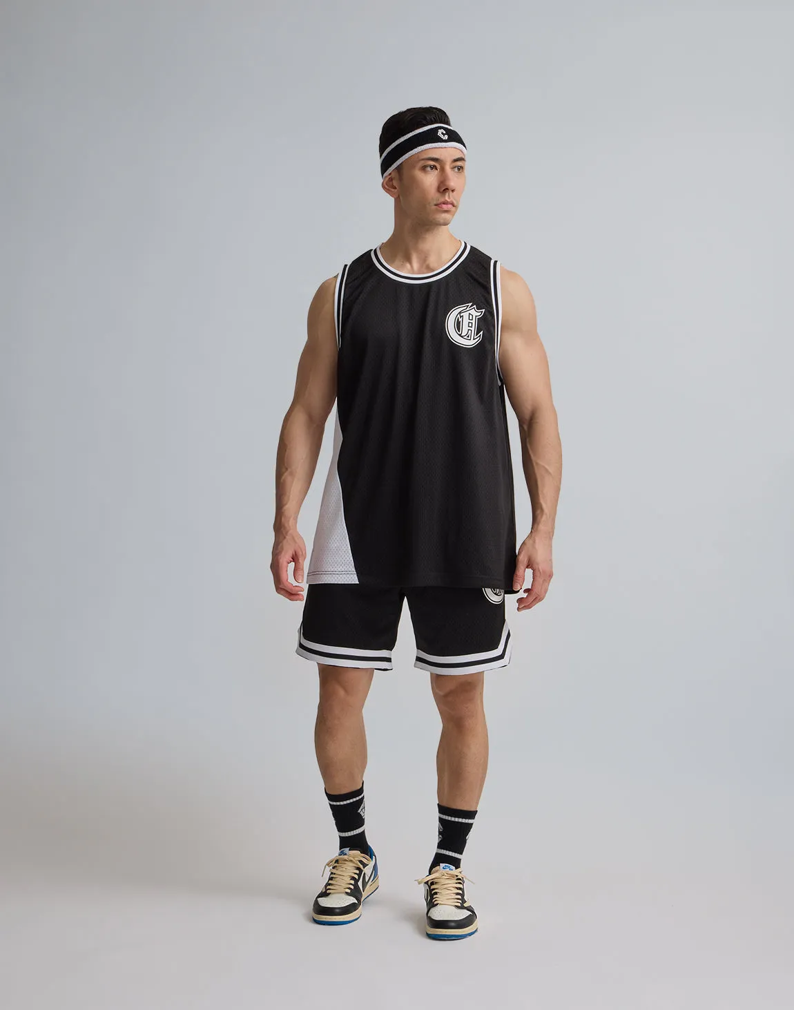 CRONOS JERSEY MESH SHORTS【BLACK】