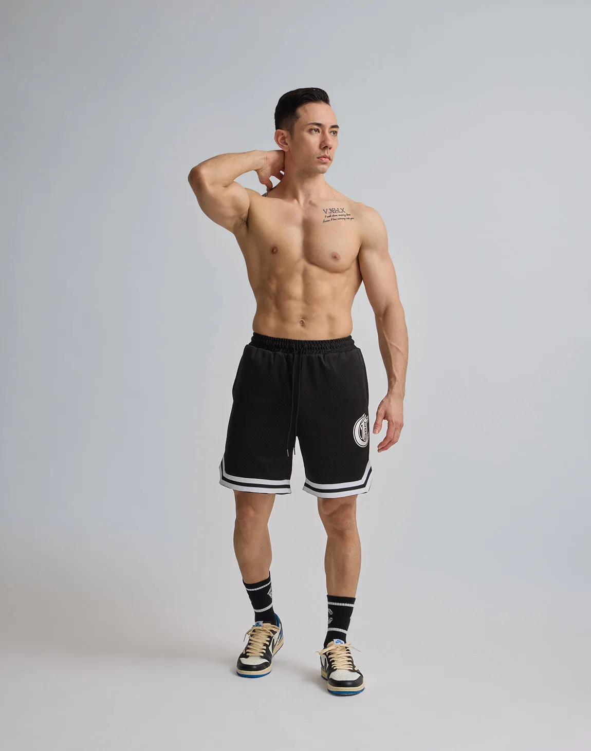 CRONOS JERSEY MESH SHORTS【BLACK】