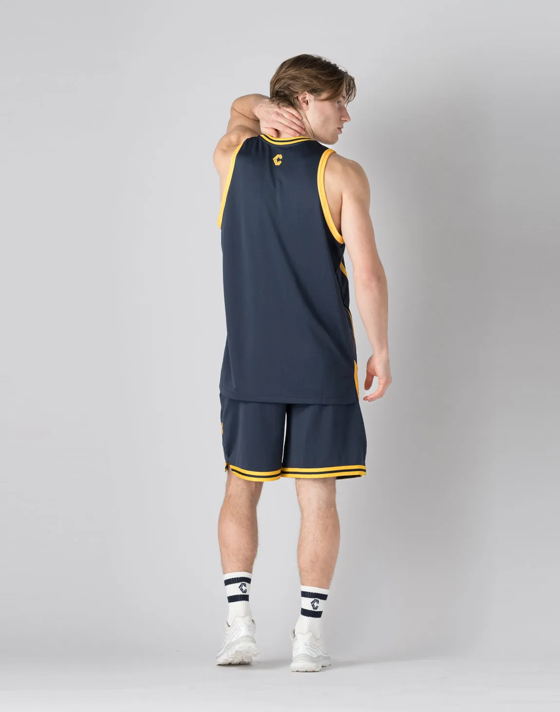 CRONOS pinhole mesh shorts【NAVY】