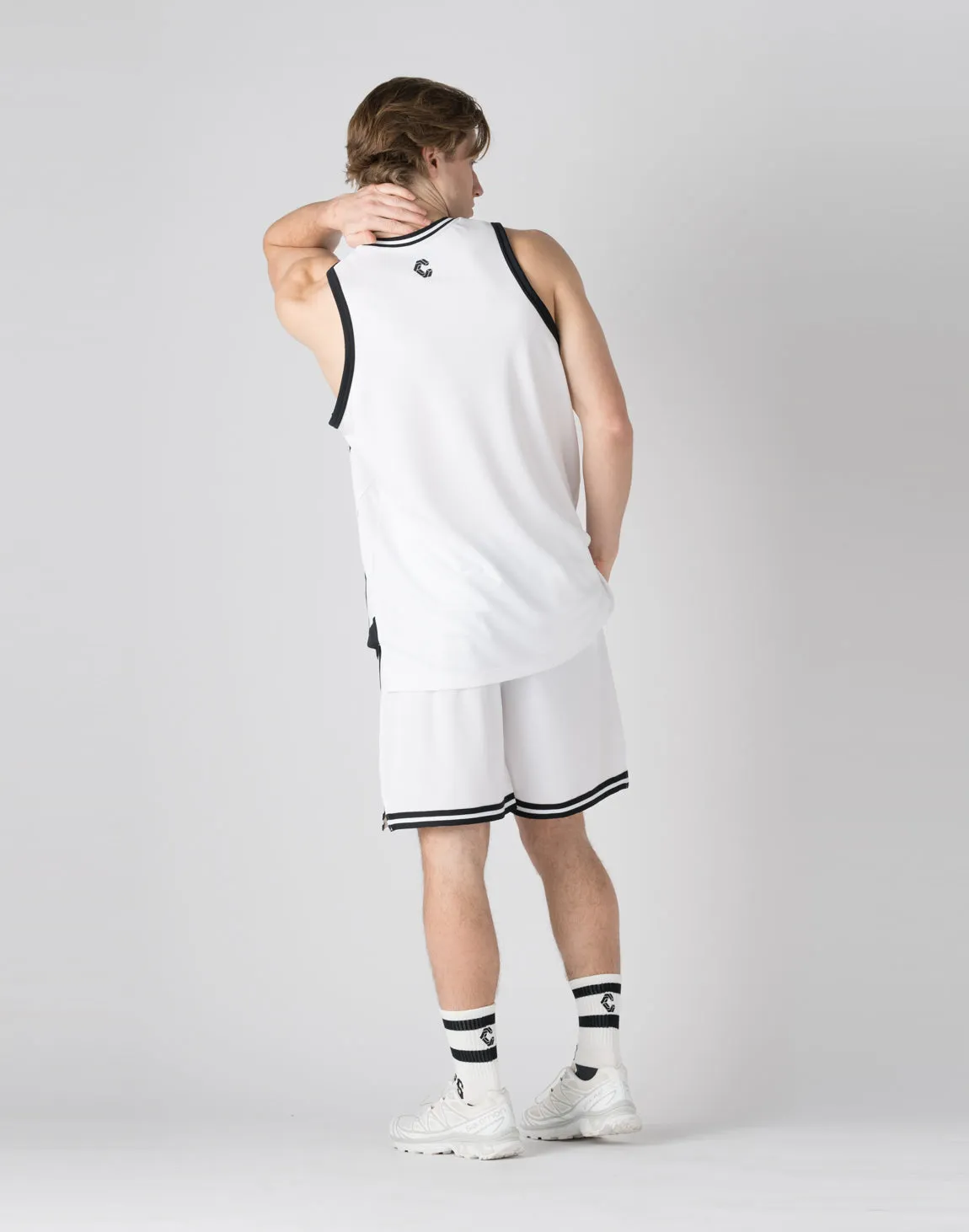 CRONOS pinhole mesh shorts【WHITE】