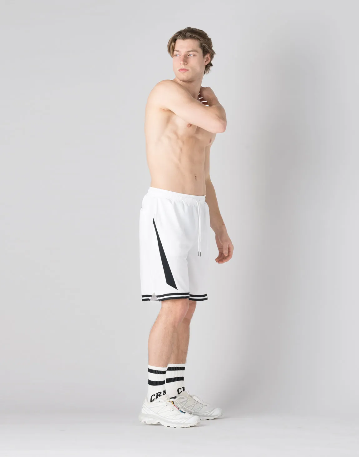 CRONOS pinhole mesh shorts【WHITE】