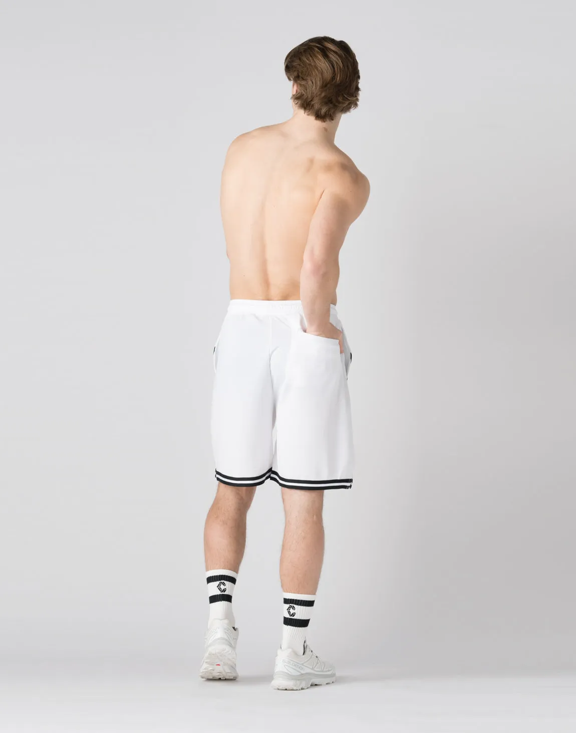 CRONOS pinhole mesh shorts【WHITE】