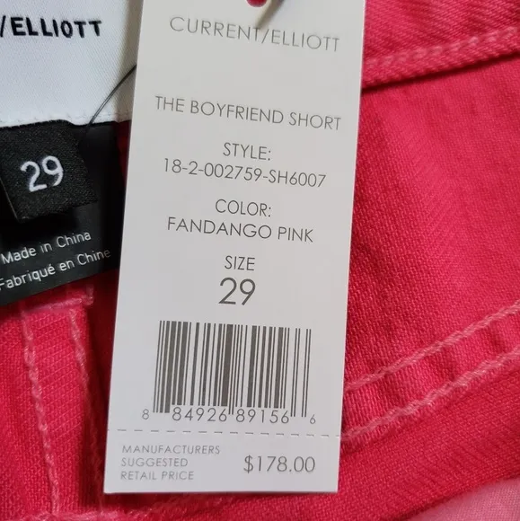 Current/Elliot the boyfriend shorts 29