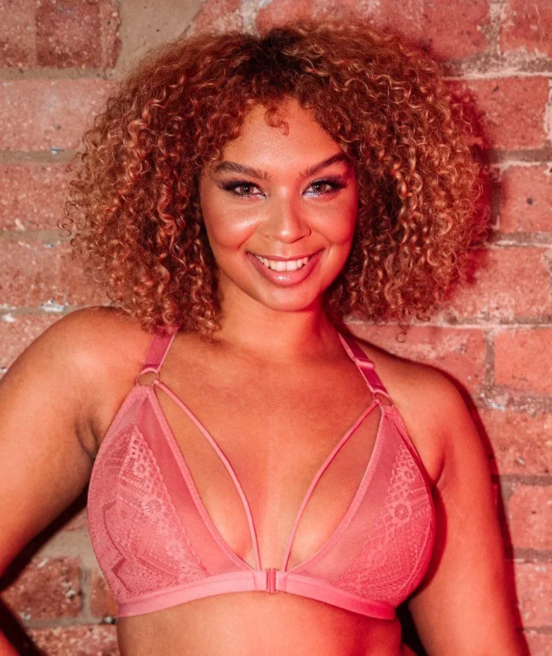 Curvy Kate Front And Centre Wire-Free Bralette - Rose
