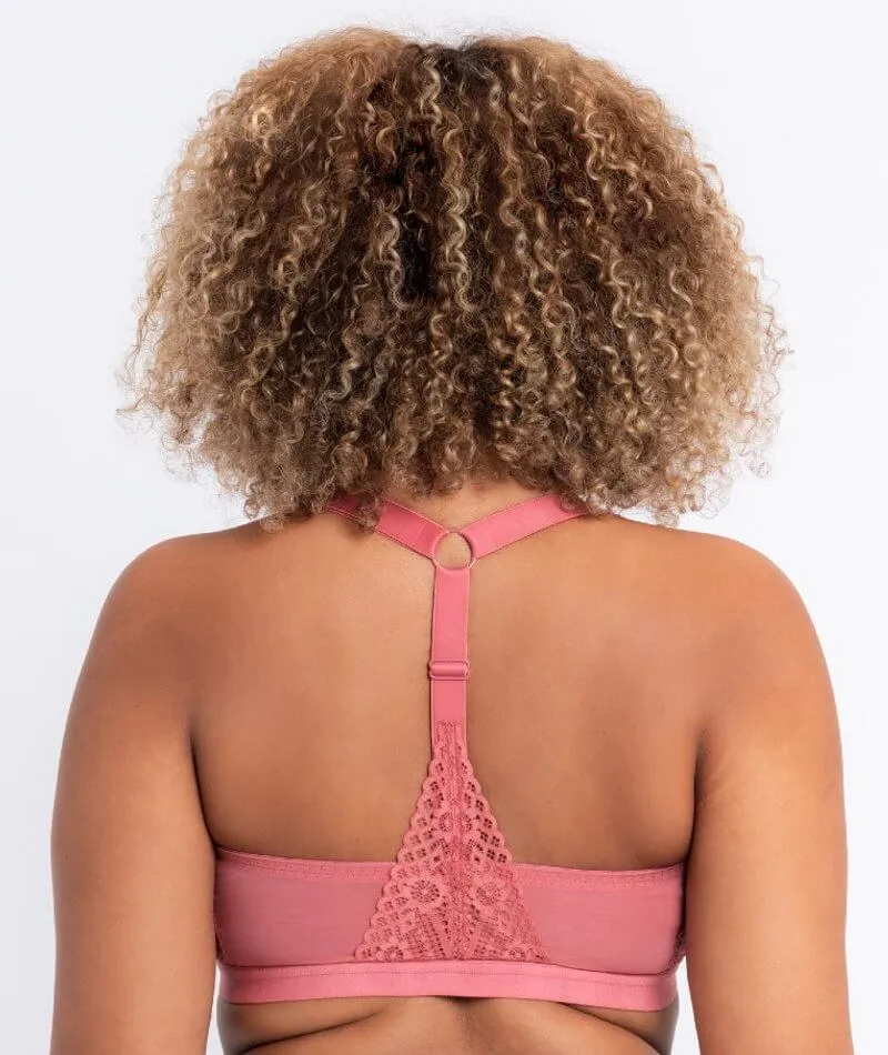 Curvy Kate Front And Centre Wire-Free Bralette - Rose