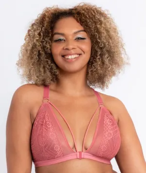 Curvy Kate Front And Centre Wire-Free Bralette - Rose