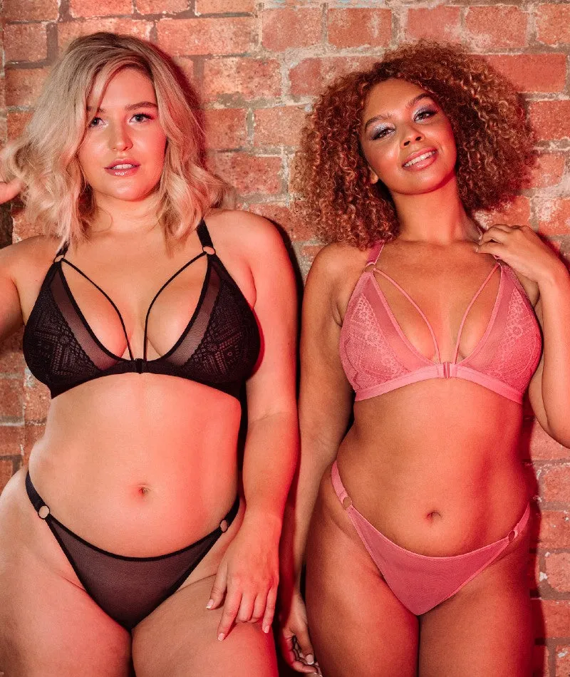 Curvy Kate Front And Centre Wire-Free Bralette - Rose